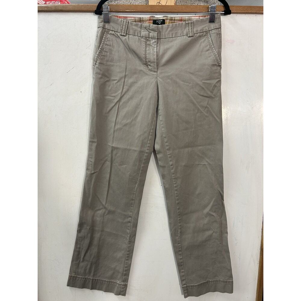 J.Crew Womens Pants Size 4 R City Fit Ankle Mid Rise Stretch Cotton Blend Brown